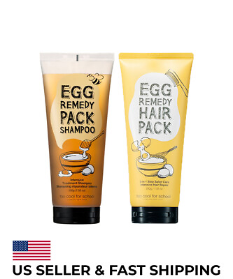 #ad Too Cool for School Egg Remedy Hair Shampoo Pack Set 400g *Free Samples* TCFS