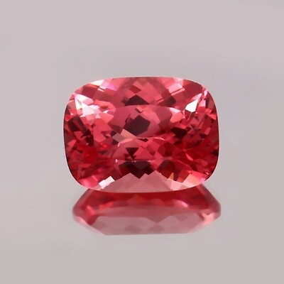 #ad 51 Ct Natural Ceylon Padparadscha Sapphire Loose Cushion Gemstone GIE Certified