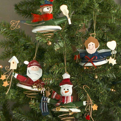 #ad Bulk Buy of 24 Whimsical Metal Christmas Ornaments Santa Snowman Angel Bear