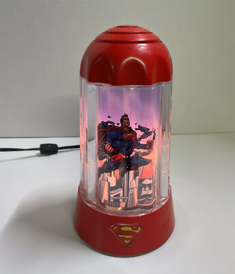 Vtg DC Comic Superman Motion Lamp Man of Steel Moving Light Lava esque Spin