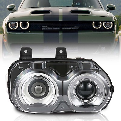 #ad Left Driver Side For 2015 2023 Dodge Challenger HID Headlight W LED DRL Lamp