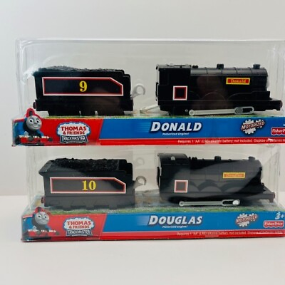 #ad Thomas amp; Friends Donald #9 amp; Douglas #10 TrackMaster Motorized Train NEW