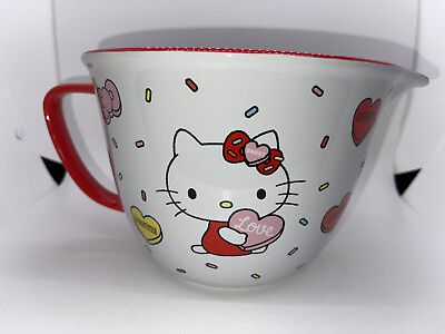 #ad Hello Kitty Valentine#x27;s Day Love Large Ceramic Mixing Bowl NEW Sanrio 2024