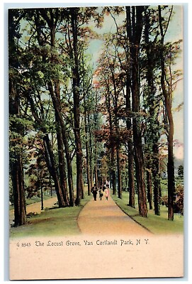 #ad c1905 The Locust Grove Van Cortlandt Park New York NY Rotograph Antique Postcard