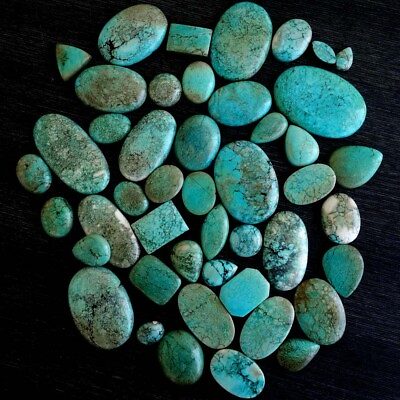 #ad Lovely Cabochon Arizona Turquoise Firoza Wholesale Lot Quality Loose Gemstones
