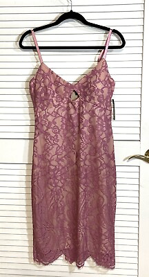 #ad Guess Dress Pink Lace New Cut Out Size 12 Women