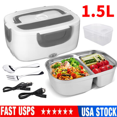 Portable 110V Electric Heating Lunch Box for Car Office Food Warmer Container US