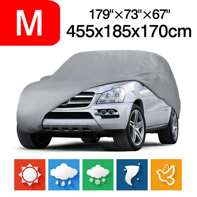 NEVERLAND Full M SUV Car Cover Outdoor Indoor Dust Rain Storage Protector Silver