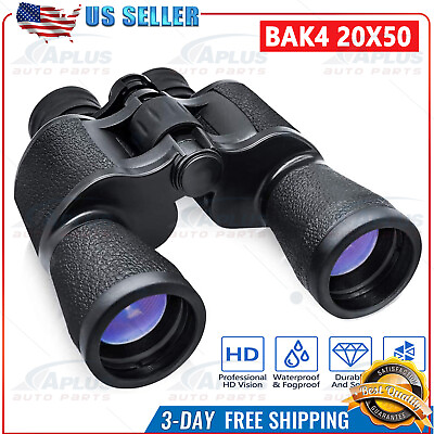 Binoculars 20x50 Zoom Outdoor Travel Compact Folding Telescope Hunting Day Night