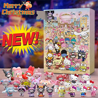 #ad Hello Kitty 2024 Christmas Advent Calendar Kuromi Countdown 24 Days Sanrio Toy💥