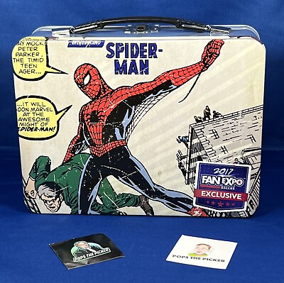 2017 Spider Man Fan Expo Dallas Exclusive Marvel Tin Metal Lunch Box