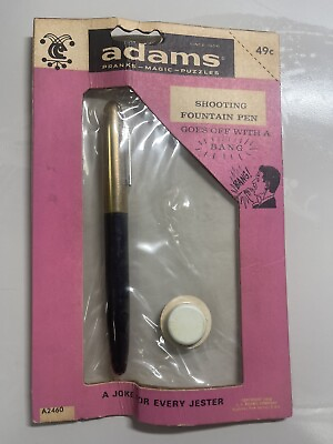#ad Vintage 1950#x27;s Adams Magic Trick Shooting Fountain Pen Gag Gift Made USA