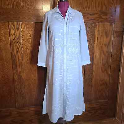 #ad Soft Surroundings Dress and Dress Cardigan Size PM Embrodiery Detail
