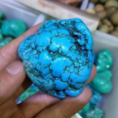 #ad Natural Turquoise Rough Gemstone Blue Crystal Turquoise Stone Loose SALE