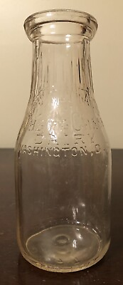 #ad Chevy Chase Dairy quot;Safe Milk for Babiesquot; Pint Embossed Milk Bottle Washington DC