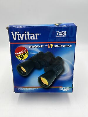 Vivitar Binoculars 7x50 Magnification With UV Coated Optics New