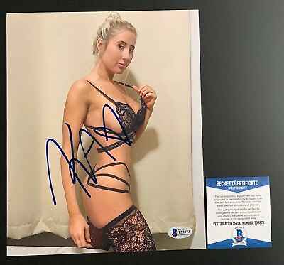 #ad Kristin Daniells Danielle Signed 8x10 Photo Autograph Sexy Maxim Model BAS COA