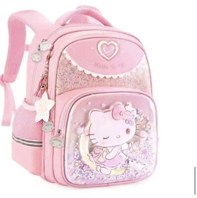 #ad Sanrio Hello Kitty BackPack Bag Book Bag Back To School Kawaii Kids Pink