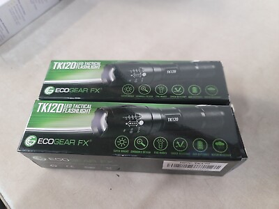 #ad Lot of 2 EcoGear FX LED Tactical Flashlight TK120 Handheld small
