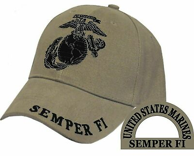 #ad U.S Military Marine Corps EGA Hat Semper Fi Embroidered USMC Licensed Ball Cap