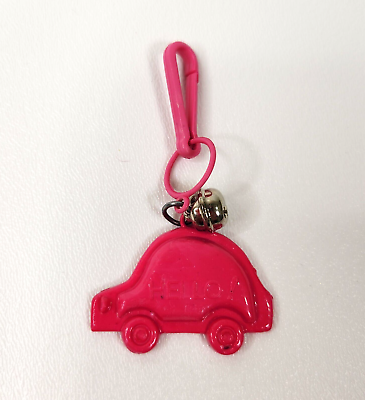 #ad Vintage 1980s Plastic Bell Charm Car Hello For 80s Necklace