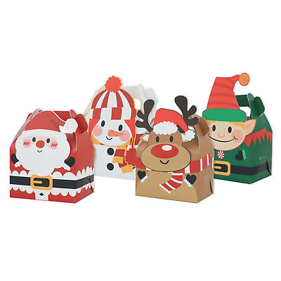#ad 10pcs set Square Carrying Case Eye catching Packaging Christmas Kraft Paper Gift