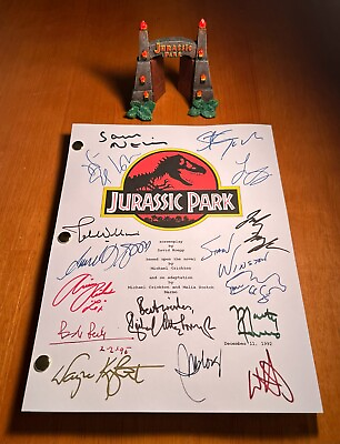 Jurassic Park Script Cast Signed Autograph Reprints 151 Pages