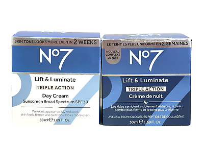 #ad No7 Lift amp; Luminate Triple Action SPF 30 Day Cream Night Cream 50ml 1.69oz. NEW