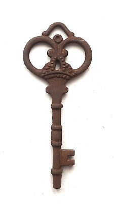 #ad Victorian Key Vintage Antique Style Cast Iron Skeleton Key