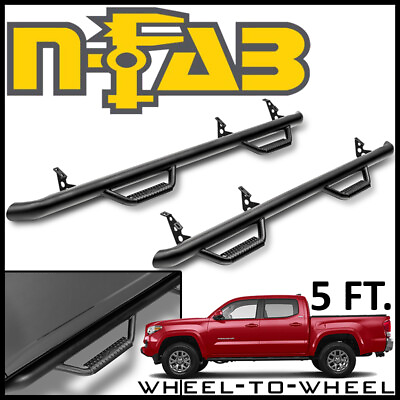 #ad N FAB Nerf Bars Wheel to Wheel Step Bars fit 2016 22 Tacoma Double Cab 5 FT. BED