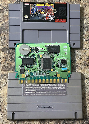 #ad Stunt Race FX for Super Nintendo SNES Cart Great Shape Tested