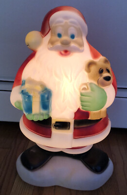 #ad EMPIRE 18quot; Vintage Lighted Blow Mold Christmas Santa Claus Gifts Yard Ornament