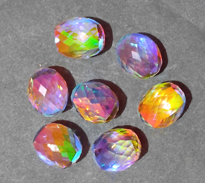 #ad AAA 300 CT Rainbow Color Cube Cut Natural Mystic Quartz LOT Certified Gemstone