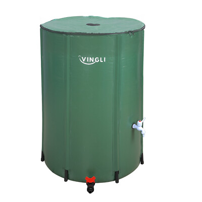 VINGLI Collapsible Rain Barrel Portable Water Storage Tank 100 Gallon