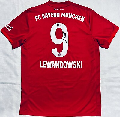 Robert Lewandowski Signed 19 20 Bayern Munich Adidas Jersey Beckett BAS Witness