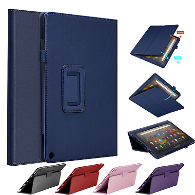 For Amazon Kindle Fire HD 10 10 Plus 2021 7 2022 Leather Stand Tablet Cover Case