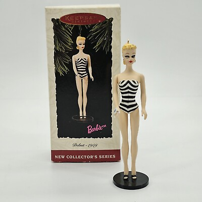 #ad 1994 Hallmark Keepsake Barbie Debut Doll Collector#x27;s Series Blonde Original Box