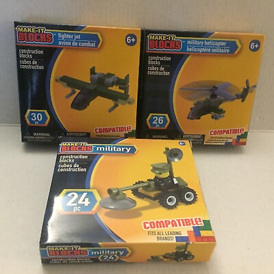 #ad NEW Make It Blocks Military Sets 80 pieces