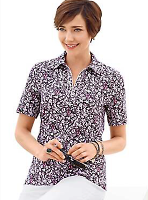 #ad Witt @ kaleidoscope plus size 26 ditsy floral print shirt sleeve TOP diamante