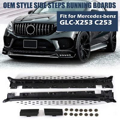 #ad Running Boards Side Step Bar Pedals For Mercedes Benz GLC X253 AMG GLC200 GLC300