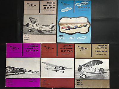#ad 5 Different #x27;Antique Airplane Association News#x27; Magazines 1961