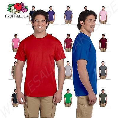 #ad NEW Fruit of the Loom Men#x27;s 5 oz 100% Cotton HD S 3XL T Shirt 3931