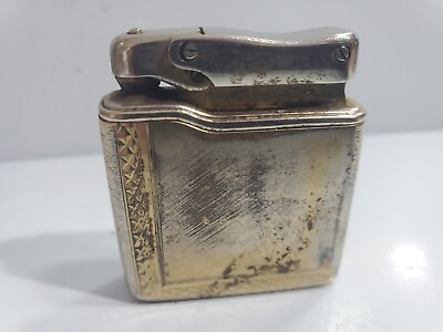 #ad Vintage Working Colibri Mono Gas Gold Tone Lighter 4840.36