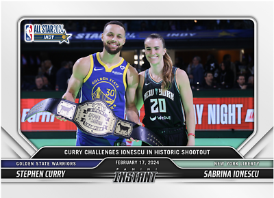 #ad 2023 24 Panini Instant All Star Shootout Stephen Curry Sabrina Ionescu PRESALE