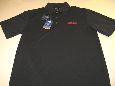 #ad #ad Ferris State University Embroidered Black Golf Polo Shirt New NWT SMALL
