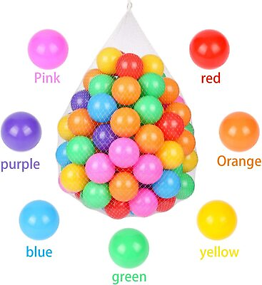 #ad 100PCS Baby Kids Soft Play Balls For Ball Pit Ocean Swim Pool Playpen Toy NEW