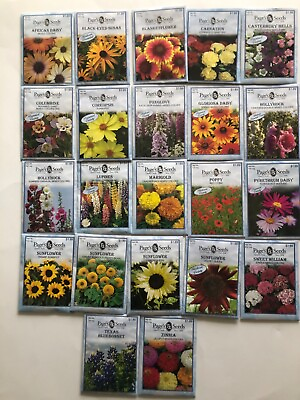 #ad 22 Packs Types Flower Garden Seeds Heirloom Perennial Non GMO 2022 USA Seeds