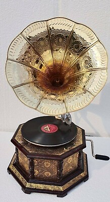 Handmade Working Gramophone Antique Phonograph Vintage Gramophone Nautical Home