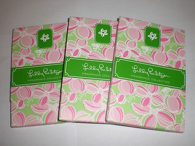 #ad SET OF 3 LILLY PULITZER NOTEPADS W PENCIL NEW 4.5quot;Lx3 1 8quot;W EACH PAD 51CT NEW