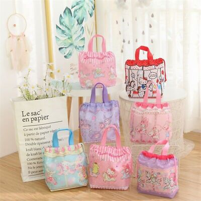 #ad Kuromi My Melody Cinnamoroll Hello Kitty Drawstring Bag Lunch Box Handbag Tote